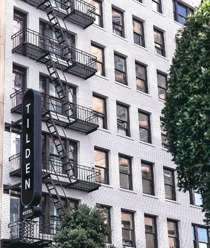 The Tilden Hotel, a 1928 Art Deco building on Taylor Street in San Francisco